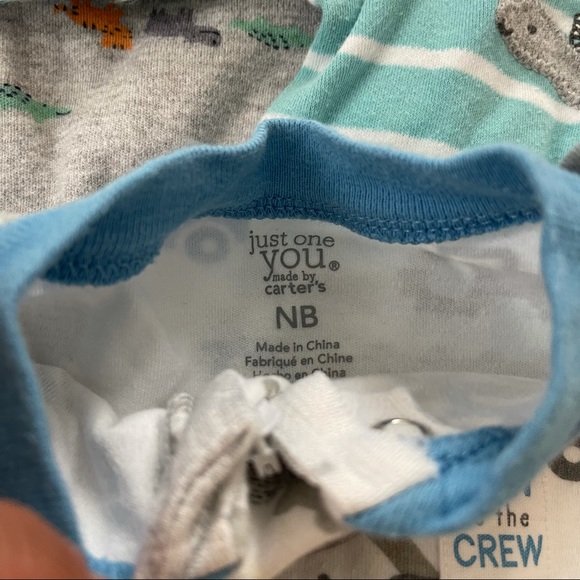 Set of 9 One Piece Pajamas for New Born Baby Boy - Picture 5 of 5